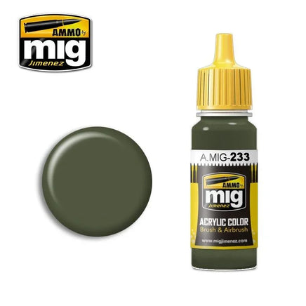 A.Mig-0233 ACRYLIC COLOR RLM 71 Dunkelgrün - MPM Hobbies
