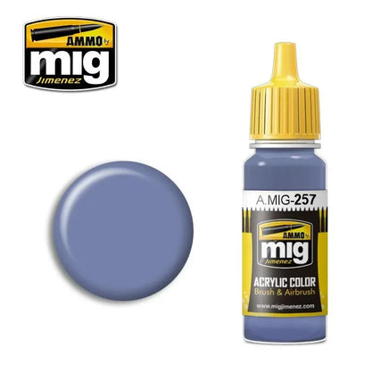 A.Mig-0257 ACRYLIC COLOR Azure Blue - MPM Hobbies