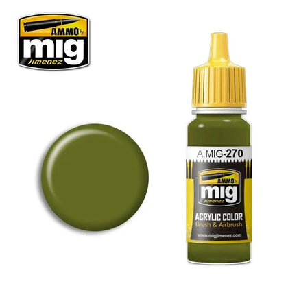 A.Mig-0270 ACRYLIC COLOR Mitsubishi Interior Green - MPM Hobbies