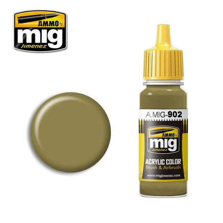 A.Mig-0902 ACRYLIC COLOR Dunkelgelb Base - MPM Hobbies