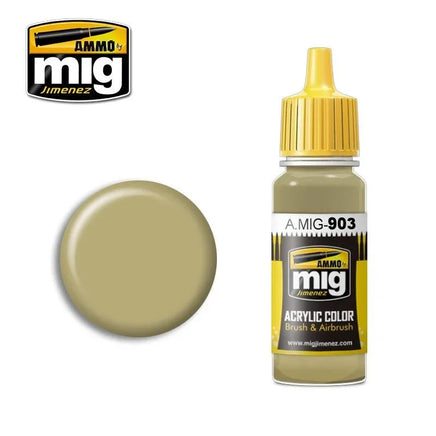 A.Mig-0903 ACRYLIC COLOR Dunkelgelb Light Base - MPM Hobbies