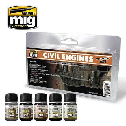 A.Mig-7146 Civil Engines Weathering Set - MPM Hobbies