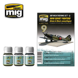 A.Mig-7422 WWII Soviet Fighters (Green & Black Camouflages) - MPM Hobbies