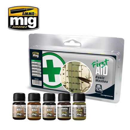 A.Mig-7447 FIRST AID Basic Washes - MPM Hobbies
