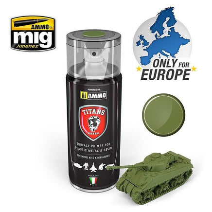 A.Mig-TTH108 TITANS HOBBY Military Green Matt Primer - MPM Hobbies