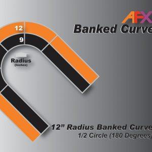 AFX BANKED CURVE TRACK – 12″ 1/2R 70625 - MPM Hobbies