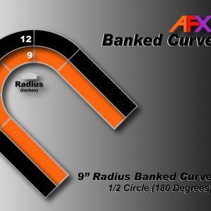 AFX BANKED CURVE TRACK – 9″R 70622 - MPM Hobbies