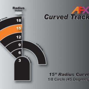 AFX CURVE TRACK – 15″ 1/8R 70613 - MPM Hobbies