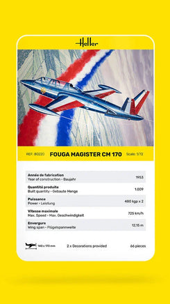 1/72 Heller Fouga Magister CM 170 - MPM Hobbies