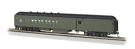 Bachmann HO Painted Unlettered Pullman Green - 72' Heavyweight Combine 13608 - MPM Hobbies