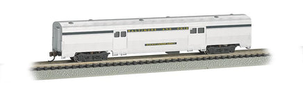 N Scale Bachmann Baltimore & Ohio Silver w/ Blue Stripe - 72' 2-Door Baggage Car 14653 - MPM Hobbies