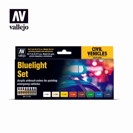 Vallejo 17ml Set of 8 Bluelights - 71154 - MPM Hobbies