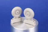 1/72 CMK Beaufighter Mk.VI/X/21 Mainwheels - Late Wheel Disk / Block Tread Pattern