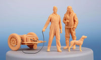 1/72 CMK Tempest Pilot. Dog and Mechanic with Accumulator Trolley