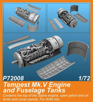 1/72 CMK Tempest Mk.V Engine and Fuselage Tanks for Airfix kit