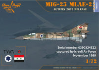 1/72 Clear Prop MiG-23MLAE-2 Flogger-G - MPM Hobbies