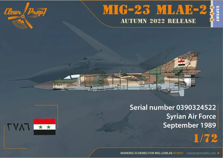 1/72 Clear Prop MiG-23MLAE-2 Flogger-G - MPM Hobbies