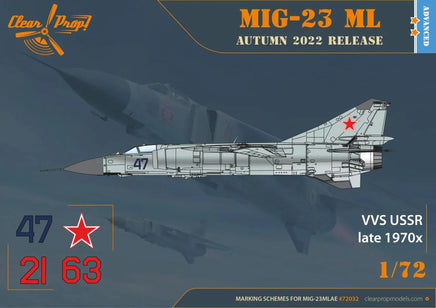 1/72 Clear Prop MiG-23ML/MLA Flogger-G - MPM Hobbies