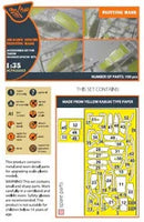 1/35 Clear Prop AH-64D/E Apache painting mask on yellow kabuki paper for TAKOM kit