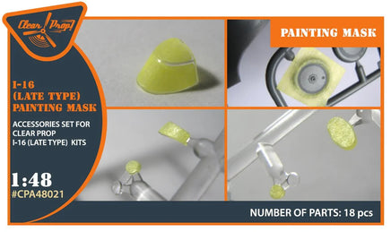 1/48 Clear Prop I-16 (late version) Paint mask for Revell - MPM Hobbies