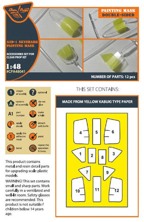 1/48 Clear Prop A2D-1 Skyshark double-sided painting mask (CP kits) - MPM Hobbies