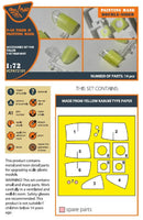 1/72 Clear Prop F-5E Tiger II painting mask on "yellow kabuki paper" for Italeri kits - MPM Hobbies