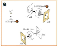 1/72 Clear Prop F-5E Tiger II painting mask on "yellow kabuki paper" for Italeri kits - MPM Hobbies