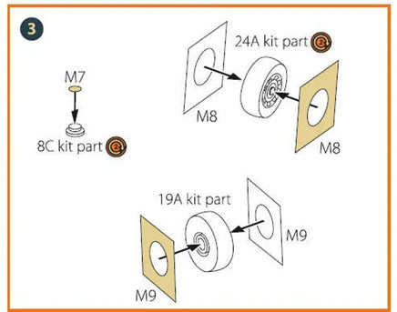 1/72 Clear Prop F-5E Tiger II painting mask on "yellow kabuki paper" for Italeri kits - MPM Hobbies