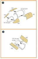 1/72 Clear Prop F-5E Tiger II painting mask on "yellow kabuki paper" for Italeri kits - MPM Hobbies