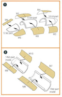 1/72 Clear Prop F-5F Tiger II painting mask on "yellow kabuki paper" for Italeri kits - MPM Hobbies