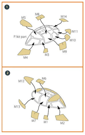 1/72 Clear Prop A-3B painting mask on "yellow kabuki paper" for Hasegawa kits - MPM Hobbies