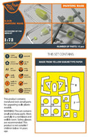 1/72 Clear Prop G.91R painting mask on "yellow kabuki paper" for MENG kits - MPM Hobbies