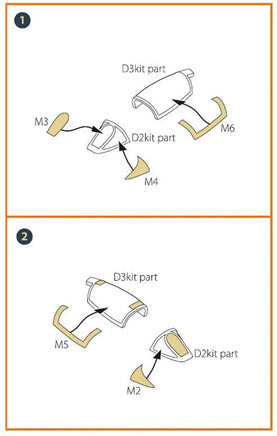 1/72 Clear Prop G.91R painting mask on "yellow kabuki paper" for MENG kits - MPM Hobbies