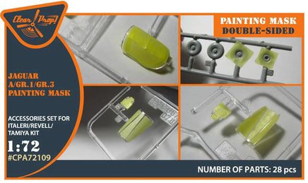 1/72 Clear Prop Jaguar A/GR.1/GR.3 painting mask (Italeri/Revell/Tamiya) - MPM Hobbies