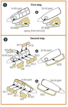1/72 Clear Prop F84E/G Thunderjet painting mask (Italeri/Academy) - MPM Hobbies