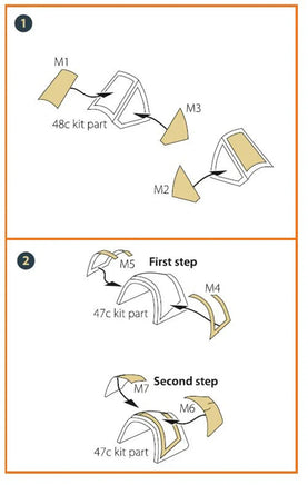 1/72 Clear Prop F4U-4B/7 Corsair painting mask (Italeri) - MPM Hobbies