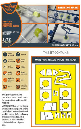 1/72 Clear Prop F4U-4B/7 Corsair painting mask (Italeri) - MPM Hobbies