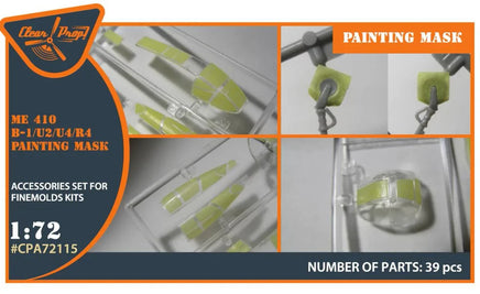 1/72 Clear Prop Me-410 B-1/U2/U4/R4 painting mask (Finemolds) - MPM Hobbies