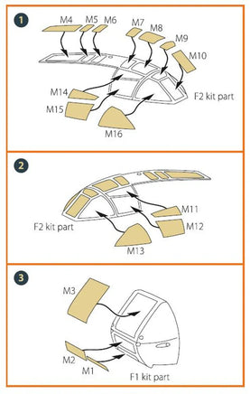 1/72 Clear Prop Me-410 B-1/U2/U4/R4 painting mask (Finemolds) - MPM Hobbies