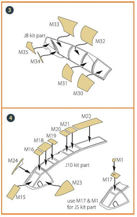 1/72 Clear Prop Me-410 B-1/U2/U4/R4 painting mask (Airfix) - MPM Hobbies