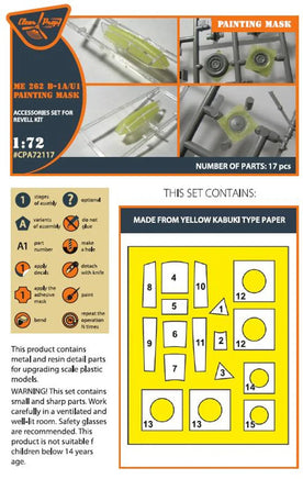 1/72 Clear Prop Me-262B-1A/U1 painting mask (REVELL) - MPM Hobbies