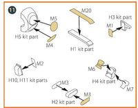 1/72 Clear Prop Mirage 2000D double-sided painting mask (Modelsvit 72075) - MPM Hobbies