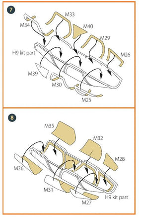 1/72 Clear Prop Mirage 2000D double-sided painting mask (Modelsvit 72075) - MPM Hobbies