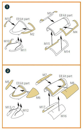 1/72 Clear Prop FC-1 Fierce Dragon double-sided painting mask (Trumpeter) - MPM Hobbies