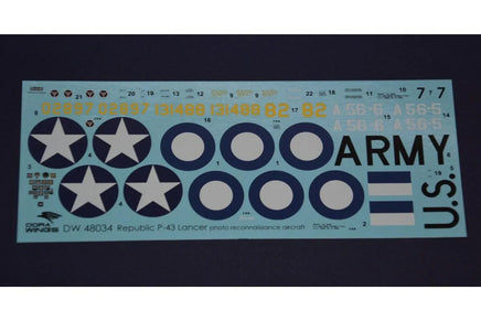 1/48 Dora Wings Republic P43B/C Lancer Recon Version Fighter - MPM Hobbies