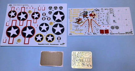 1/48 Dora Wings Republic P-47C Thunderbolt w/Ferry Tank Plastic Model Kit - MPM Hobbies