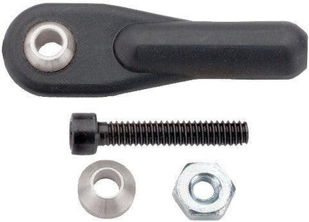 DU-BRO 2mm x 1/2 Swivel Ball Link with Hardwire - Black (2/pkg) - 2133 - MPM Hobbies