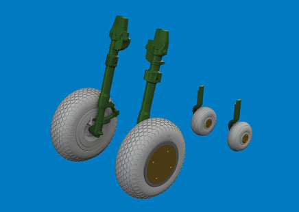 1/48 Eduard P-40E wheels cross tread Brassin for EDUARD - MPM Hobbies