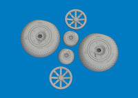 1/48 Eduard P-40E wheels cross tread Brassin for EDUARD - MPM Hobbies