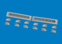 1/48 Eduard P-40 exhaust stacks rounded PRINT Brassin for EDUARD - MPM Hobbies